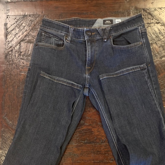 Volcom Other - Volcom Vorta Men’s Dark Blue Slim Straight Jeans with Reinforced Front Panels